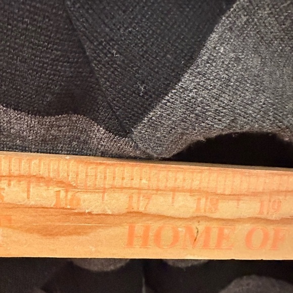 BCBGMAXARIA Woman S wrap stripe cardigan wool black grey gorpcore quiet luxury - Picture 8 of 10